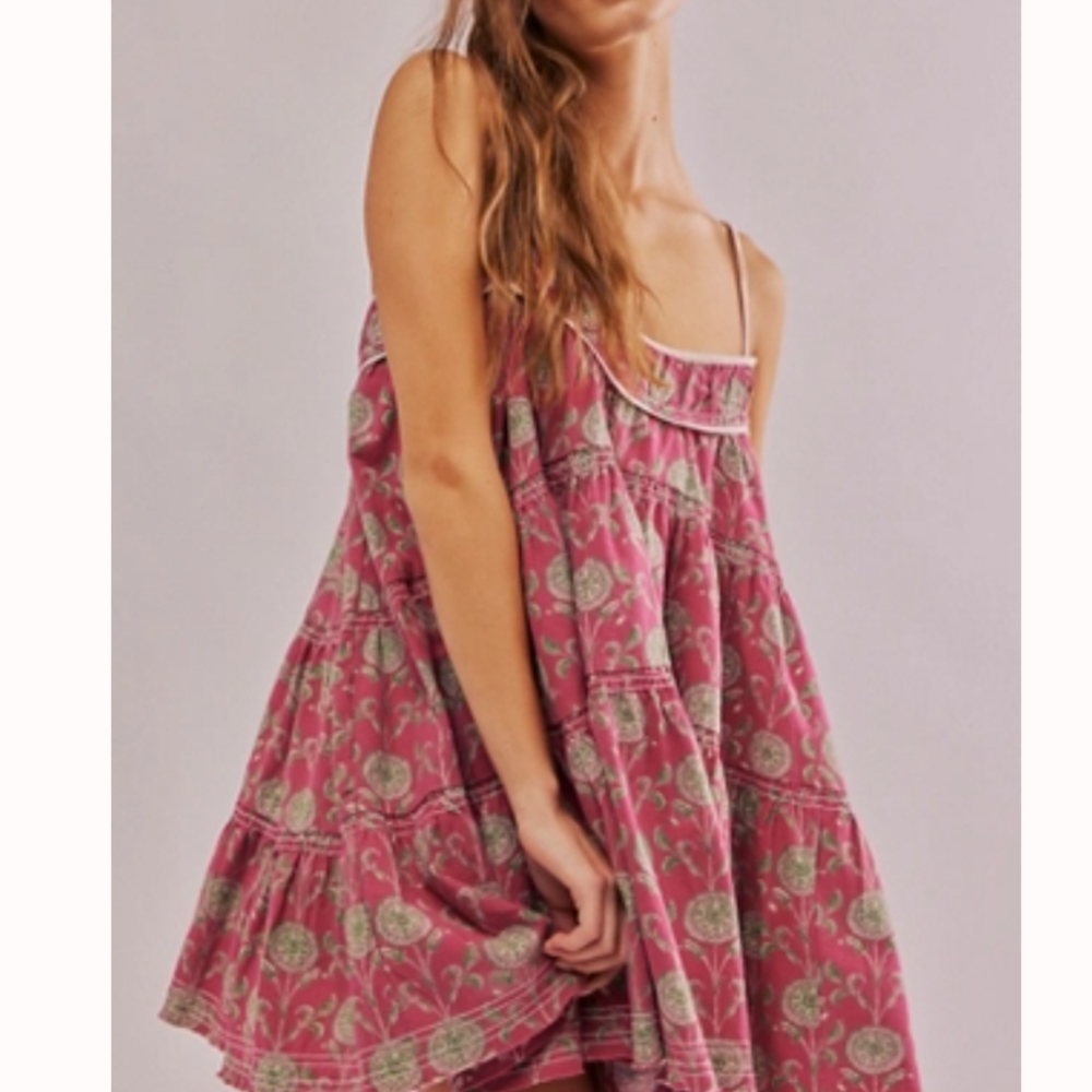 Pink Floral Women's Dress